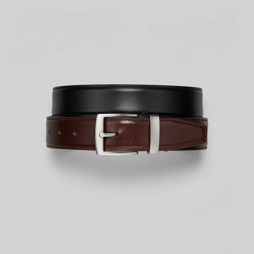 Black Leather Belt — Minimalist Full-Grain Finish