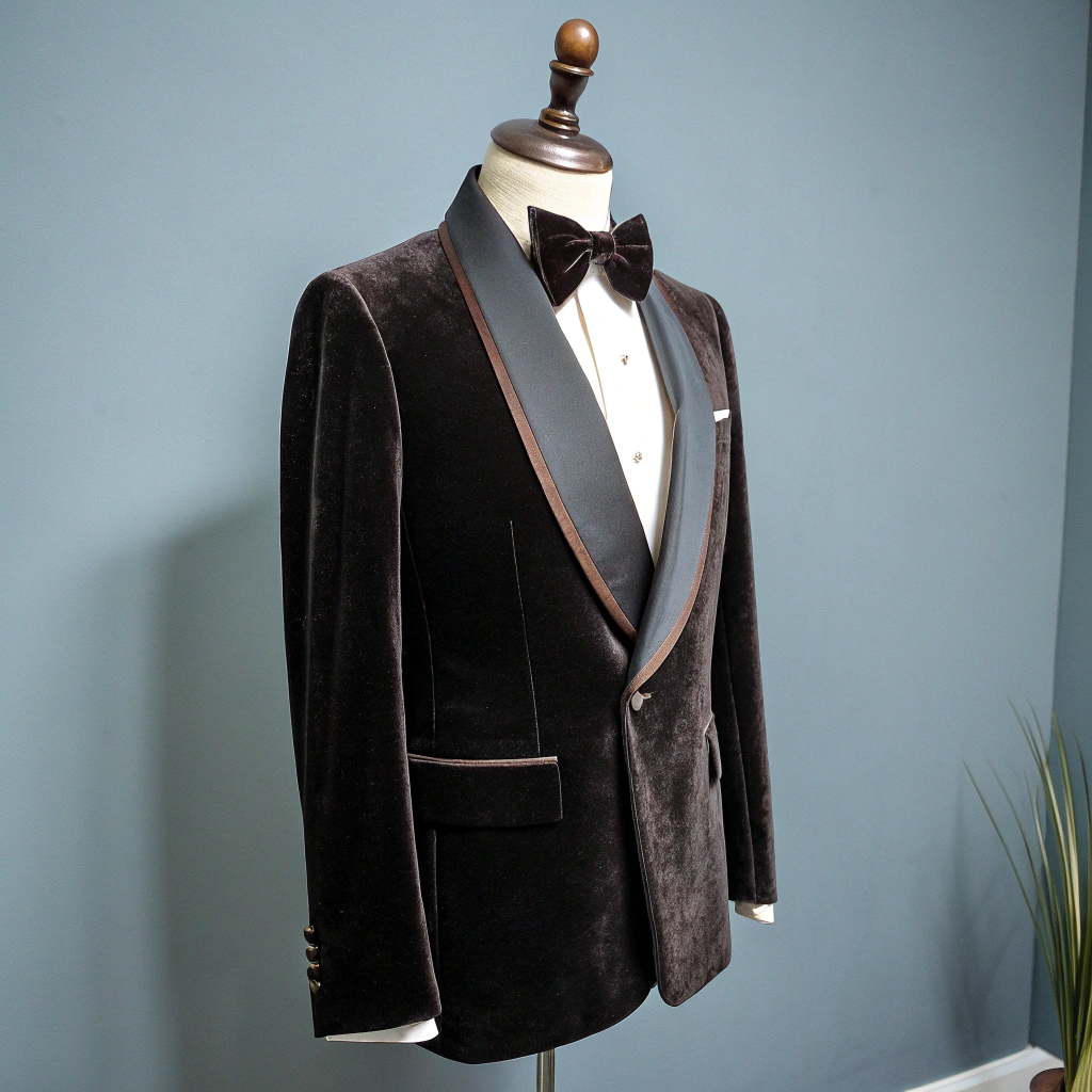 Burgundy Velvet Dinner Jacket