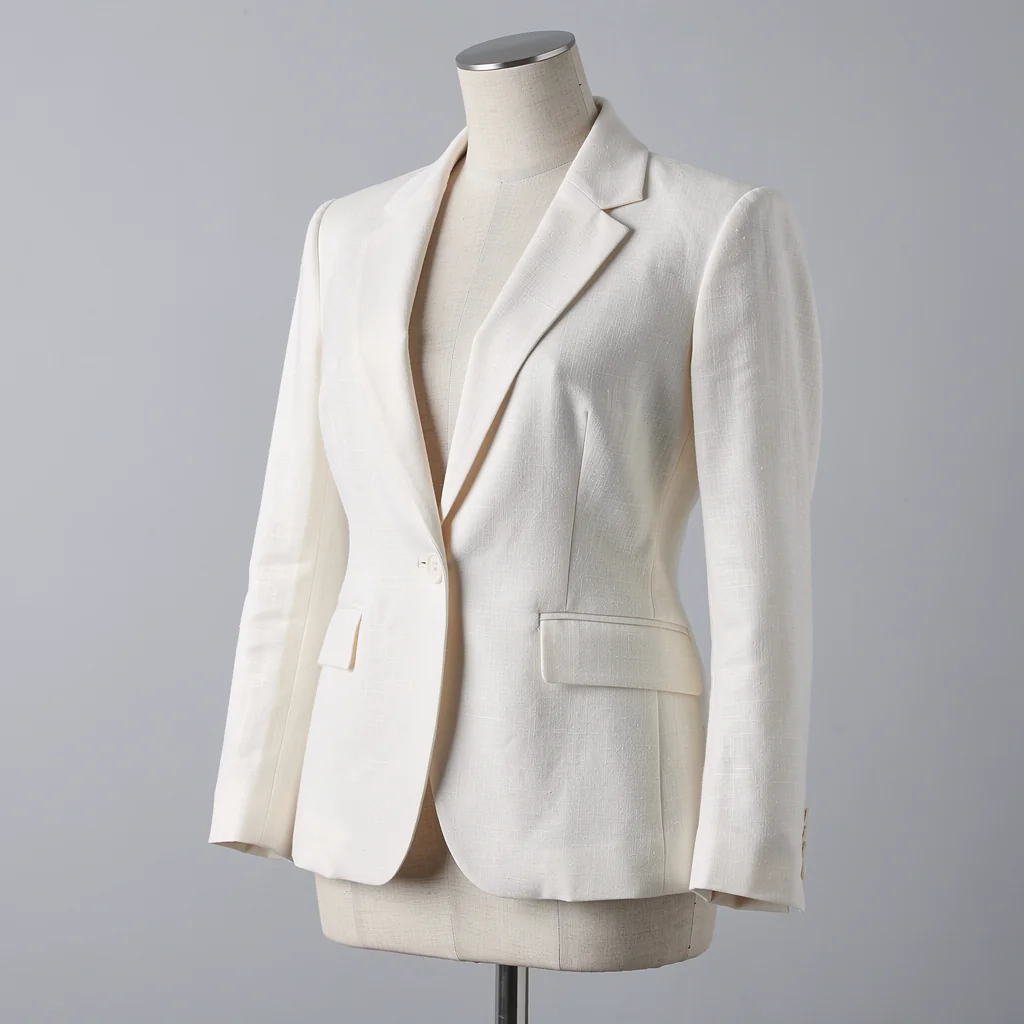 Stone Linen Blazer — lightweight, breathable tailoring